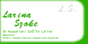 larina szoke business card